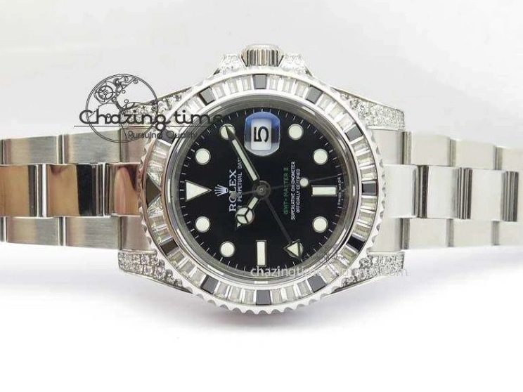 MiroTime 0405 GMT-Master II 116759 SS Bp-Maker Black Ruby Crystal Black Dial On SS Bracelet A UrbanChic 3767